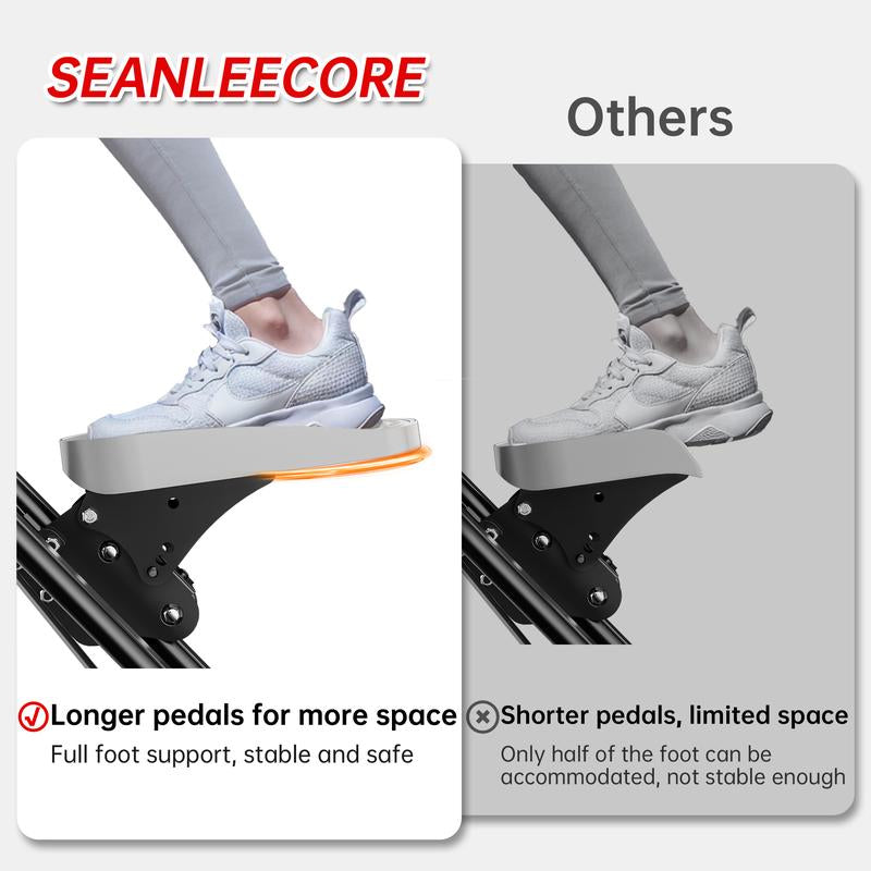 Ultimate Climber & Stepper Machine for Full Body Workouts - Adjustable Incline, 300LBS Capacity, Rope & Pulley Resistance, LCD Monitor - Perfect for Home Gym Cardio Training