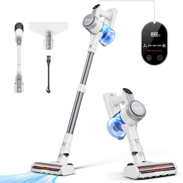 Dezkly 300W Cordless Vacuum Cleaner - 23Kpa Powerful Suction, 48 Mins Runtime, Lightweight Stick with LED Display & Sofa Brush for Effortless Cleaning on Hard Floors, Carpets & Pet Hair