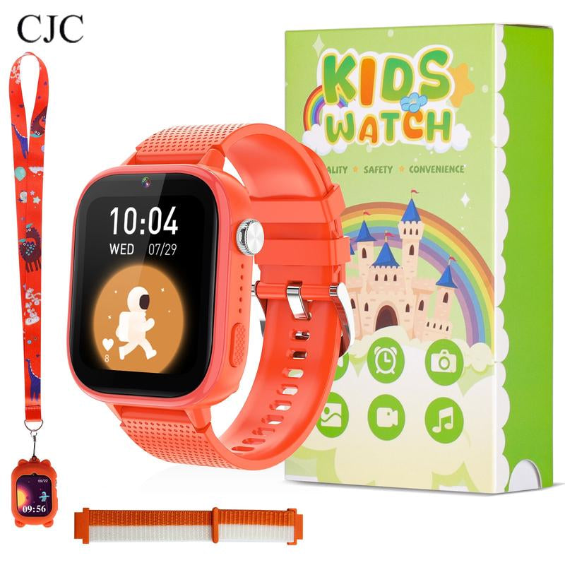 CJC Kids Smartwatch with Built-In GPS, SOS Emergency Call Button, Two-Way Talk Function, Camera, 47 Educational Games, Tons of Apps to Download Touch Screen Weaved Strap Wearable Smartphone Wristwatch