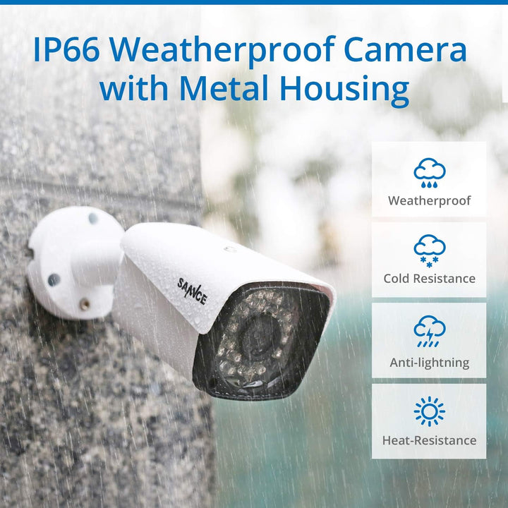 4CH 1080P Full HD Wired Security Camera System - Complete with 4 Night Vision Bullet Cameras & Hassle-Free Plug & Play Setup!