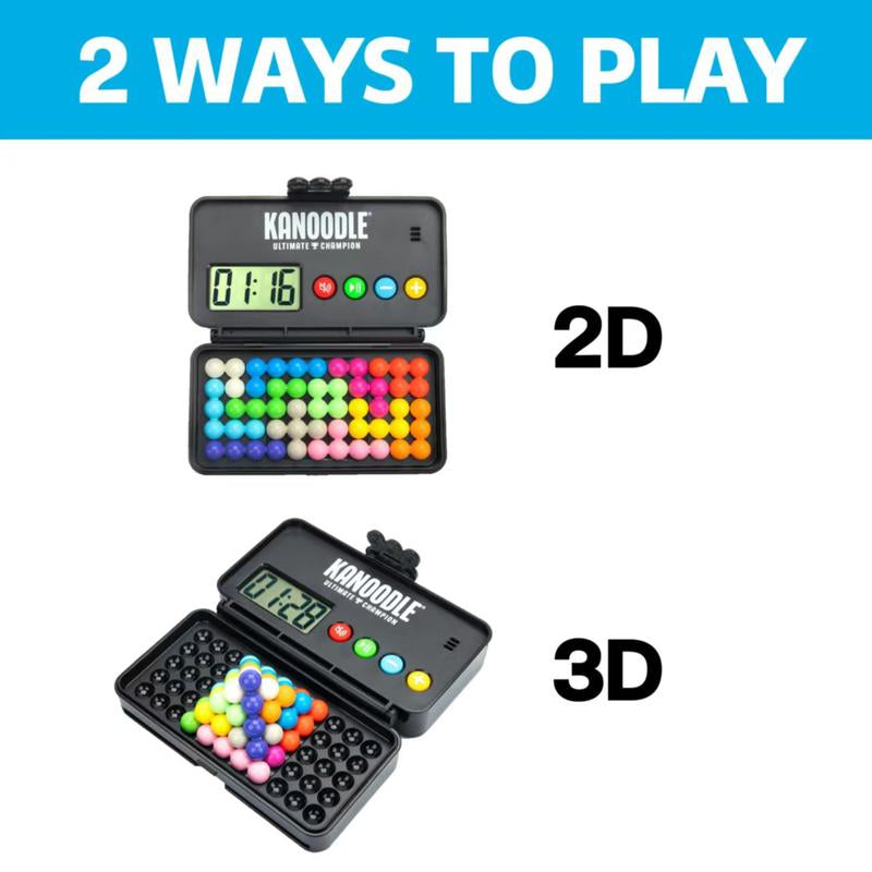 Kanoodle Ultimate Champion - 500 Brain-Boosting Puzzles for Ages 7+, 2D & 3D Modes, Perfect Gift for Visual and Spatial Reasoning Skills!