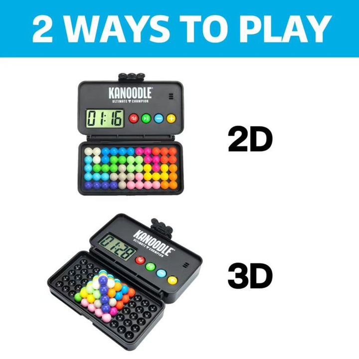 Kanoodle Ultimate Champion - 500 Brain-Boosting Puzzles for Ages 7+, 2D & 3D Modes, Perfect Gift for Visual and Spatial Reasoning Skills!