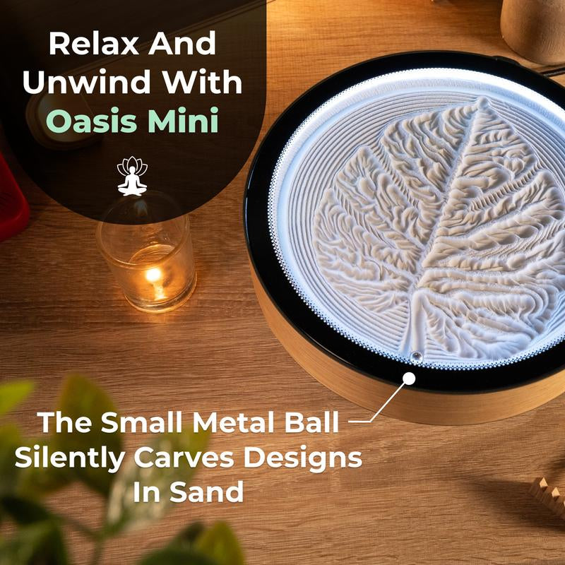 Oasis Mini Kinetic Sand Art Canvas - 100+ Free Patterns for Relaxing and Mesmerizing Decor