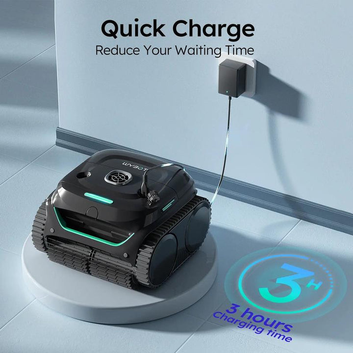 WYBOT C2 Cordless Robotic Pool Cleaner - Powerful Suction, Dual Filtration, Wall Climbing & Waterline Cleaning for Inground Pools - Lasts 180 Mins in Echo Mode - Perfect Father's Day Gift!