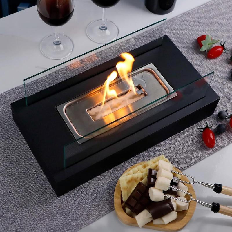 Portable Table Top Fireplace - Modern Indoor & Outdoor Fire Pit for Home, Patio, Balcony & Living Room Decor