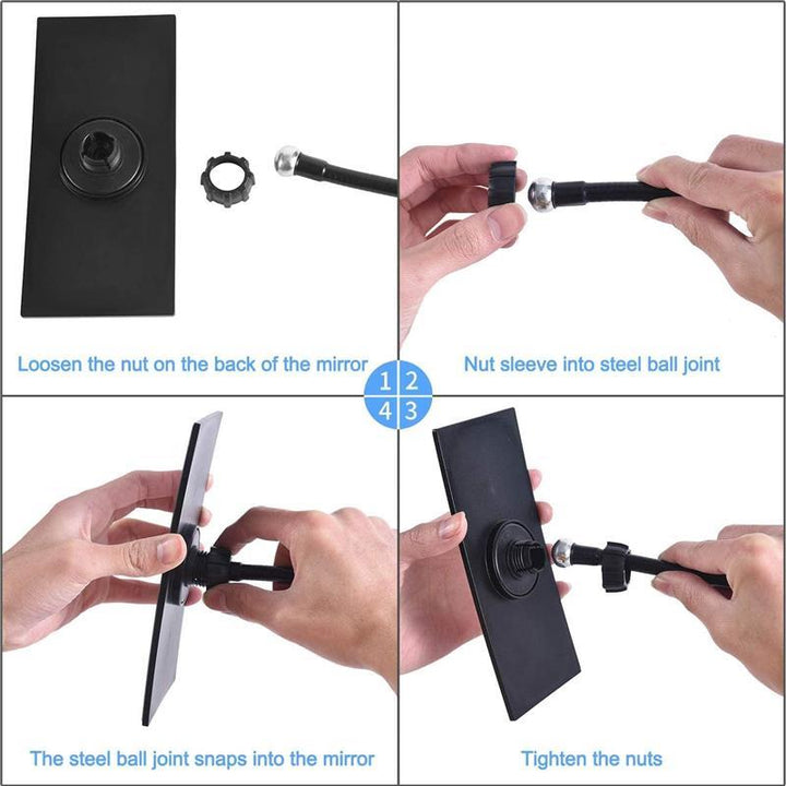 Versatile Adjustable Clip-On Convex Mirror for Selfies, Tripods, and Security - Perfect for Influencers and UGC Creators!