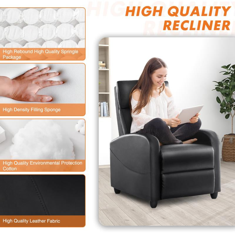 Luxurious Sweetfurniture Massage Recliner Chair - Modern Adjustable Theater Seating with Padded Comfort for Your Living Room