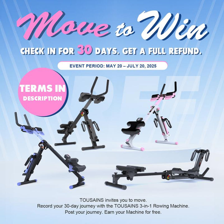 2-in-1 Adjustable Rowing and Ab Crunch Machine with LCD Monitor - Foldable Home Workout Equipment for Effective Stomach Exercises