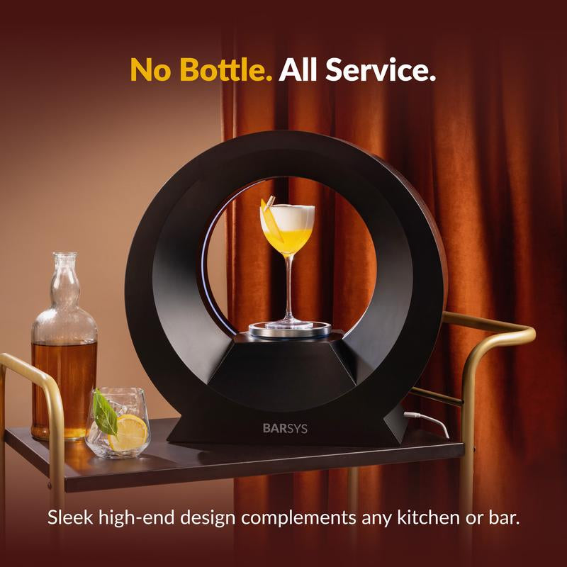 Barsys 360 Home Bar Cocktail Mixer - Effortlessly Craft Personalized Margaritas & Mocktails with App-Enabled Precision (Black)