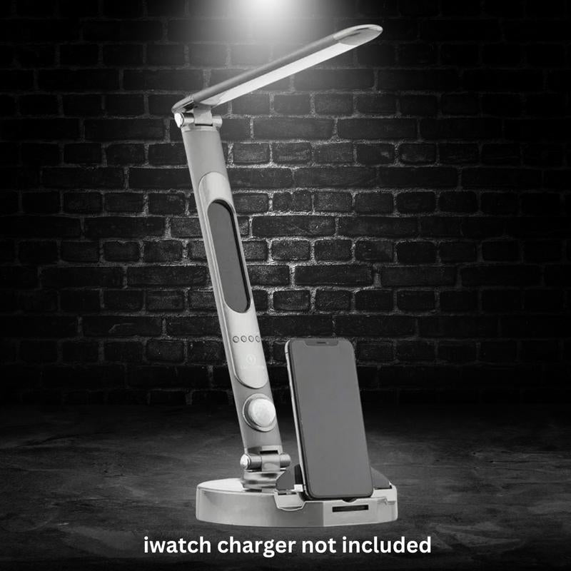 Lumi Charge 2: Versatile 6-In-1 Eye-Friendly LED Desk Lamp with Wireless Charging, Smart Features & USB Port