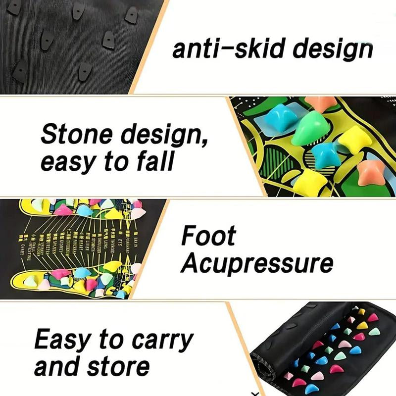 Revitalize Your Feet with the Cobblestone Acupoint Massage Mat - Perfect Fitness & Christmas Gift!