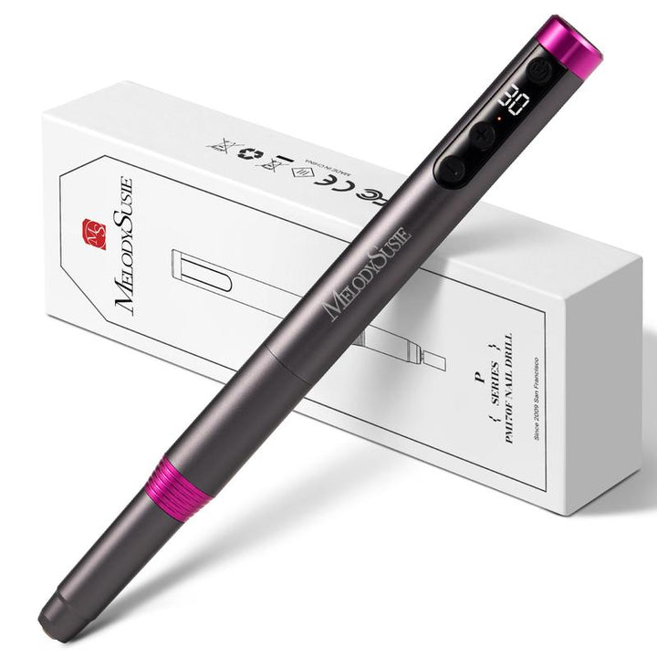 Melodysusie PM170F Rechargeable Nail Drill - Lightweight 30,000 RPM for Perfect Manicures