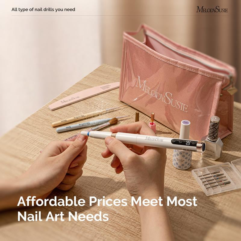 Melodysusie PM170F Rechargeable Nail Drill - Lightweight 30,000 RPM for Perfect Manicures