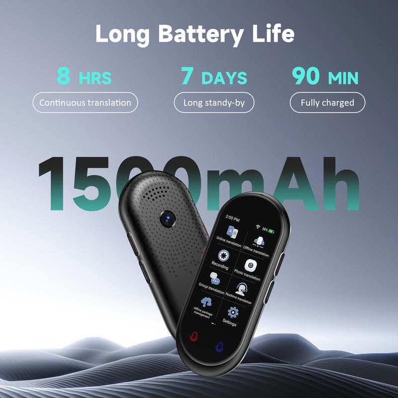 Vormor Portable Language Translator Device - 138 Languages, 3.1" Screen, Smart Voice & Photo Translation, Rechargeable & Multifunctional for Travel, Learning & Office Use