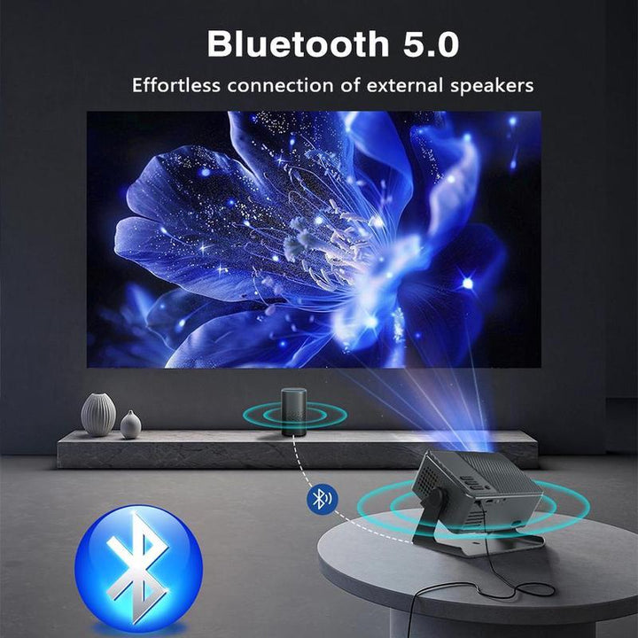 Ultimate Android 13 Smart Projector - Stunning 1080P Support, 200" Display, Auto Keystone Correction, WiFi & Bluetooth 5.0