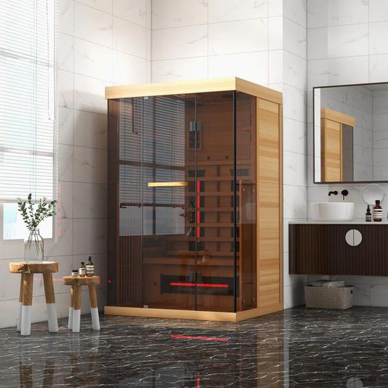 Premium 2-Person Infrared Sauna with Bluetooth Compatibility for Ultimate Relaxation