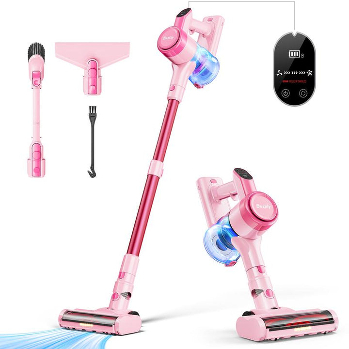 Dezkly 300W Cordless Vacuum Cleaner - 23Kpa Powerful Suction, 48 Mins Runtime, Lightweight Stick with LED Display & Sofa Brush for Effortless Cleaning on Hard Floors, Carpets & Pet Hair
