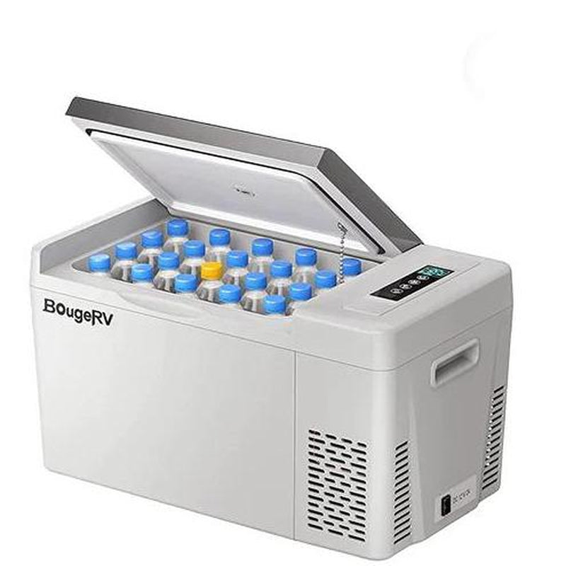 Bougerv 23 Quart Portable Fridge - Ultimate Camping & Road Trip Cooler with Dual Voltage for Trucks, Vans, and RVs - Freezes Down to -7℉!