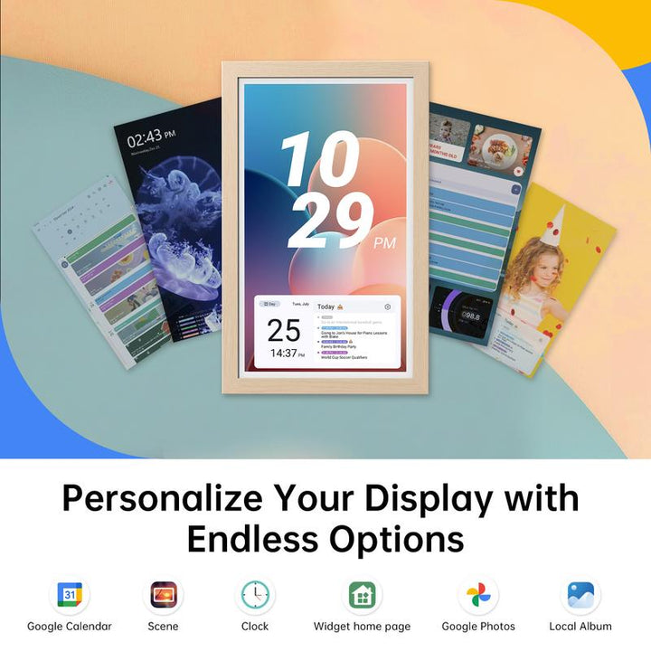 Apolosign Smart Digital Calendar - 21.5" & 15.6" Interactive Touch Screen for Family Schedules, Chore Charts & Home Décor - Wall Mountable Planner