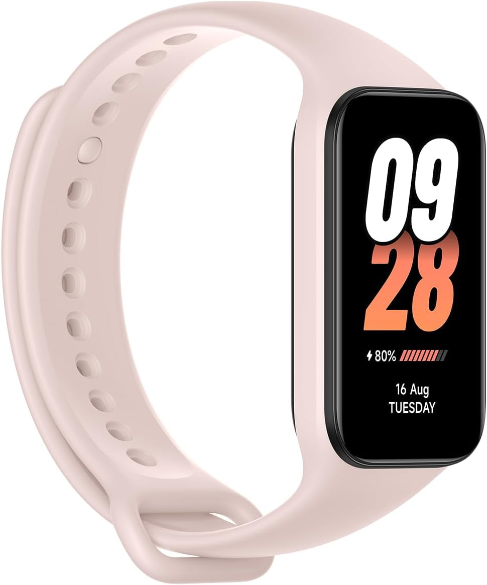 Smart Band 8 - Stylish Pink Fitness Tracker with 1.47" LCD, 14-Day Battery, Heart Rate & Sleep Monitoring