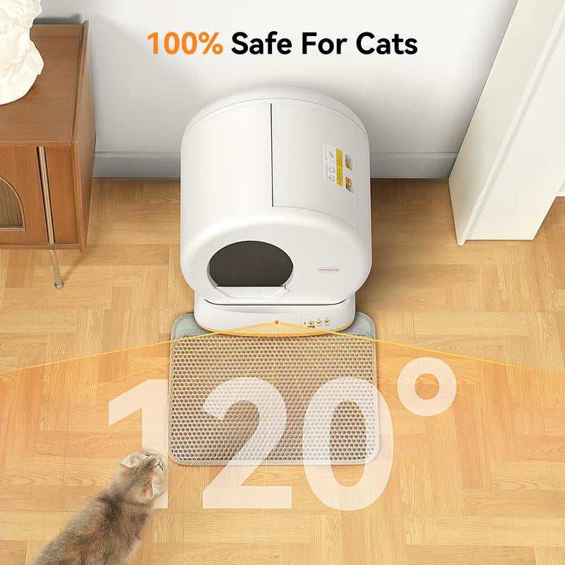Meowant SC01 Smart Self-Cleaning Cat Litter Box - Extra Large, Odor Control, App Controlled with Mat & Liner - Ultimate Convenience for Pet Owners!