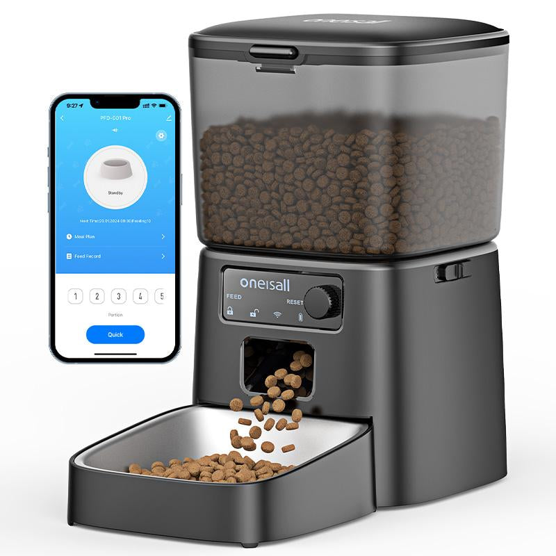 Oneisall 3.5L Automatic Cat Feeder - Timed Food Dispenser for Dogs, Cats & Small Pets