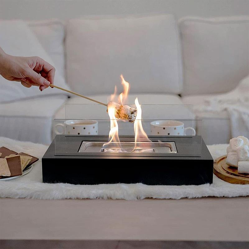 Portable Table Top Fireplace - Modern Indoor & Outdoor Fire Pit for Home, Patio, Balcony & Living Room Decor