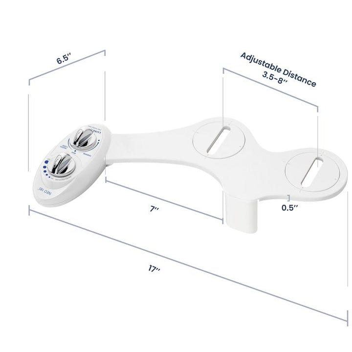 LUXE NEO 185 Bidet Attachment - Self-Cleaning Dual Nozzle, Adjustable Water Pressure for Ultimate Comfort and Hygiene