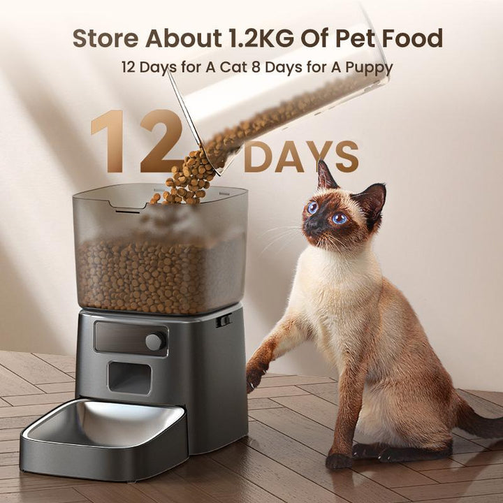 Oneisall 3.5L Automatic Cat Feeder - Timed Food Dispenser for Dogs, Cats & Small Pets