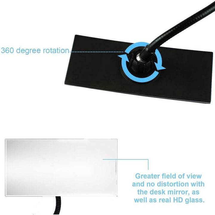 Versatile Adjustable Clip-On Convex Mirror for Selfies, Tripods, and Security - Perfect for Influencers and UGC Creators!