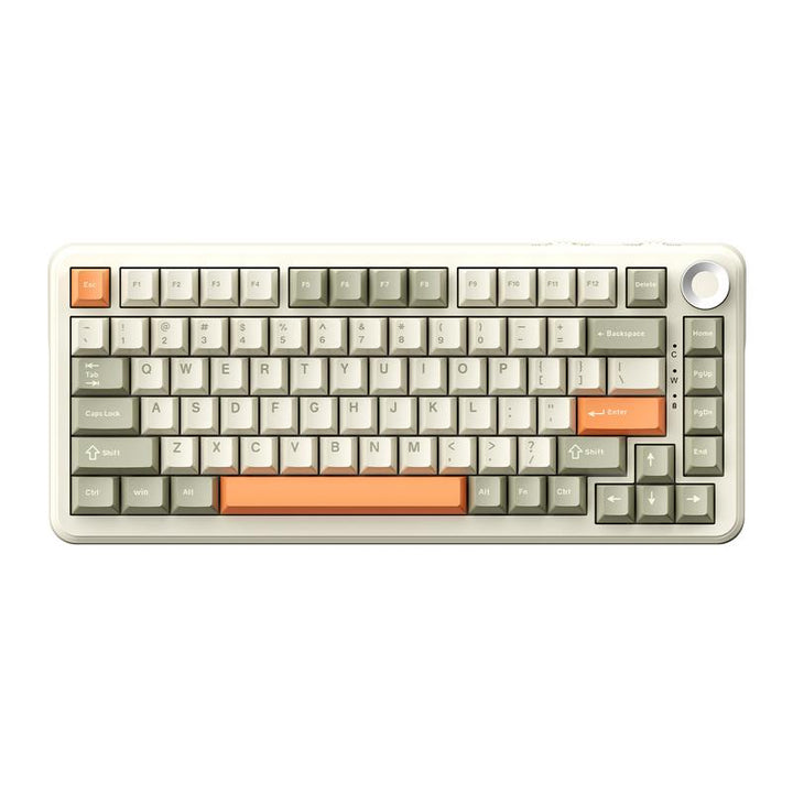 AJAZZ AK820 MAX plus Upgraded Wireless Mechanical Keyboard,Creamy Budget Keyboard, Bt5.0/2.4Ghz/Usb-C Gaming Keyboard with 5 Layers of Padding, Flexible Cut PCB, 8000Mah, FR4 Board, RGB Backlight, for Win/Mac