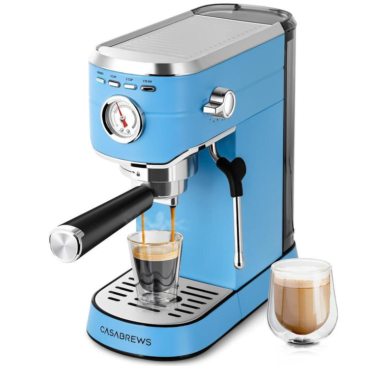 CASABREWS CM5418BC Espresso Machine - 20 Bar Pressure, Milk Frother & Compact Design for Perfect Coffee Extraction