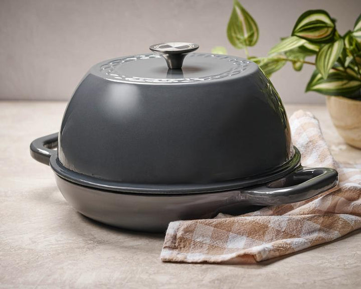 Versatile 6-Quart Enameled Cast Iron Freeform Dutch Oven - Perfect for All Your Cooking Needs!