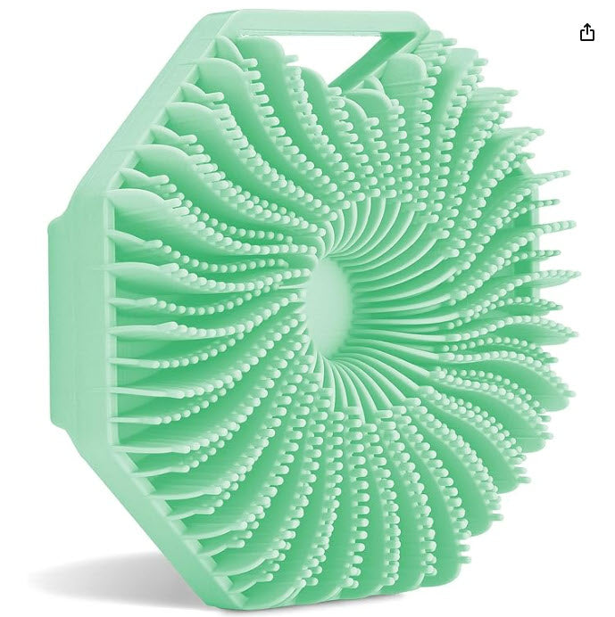 Sud Scrub Antimicrobial Silicone Body Scrubber - Gentle Exfoliating Bath & Shower Brush for Sensitive Skin