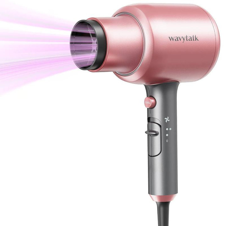 Wavytalk Ionic Hair Dryer - 1875W Quick-Dry with Ceramic Heat Protection, Lightweight & Quiet, Includes Diffuser & Styling Comb for All Hair Types