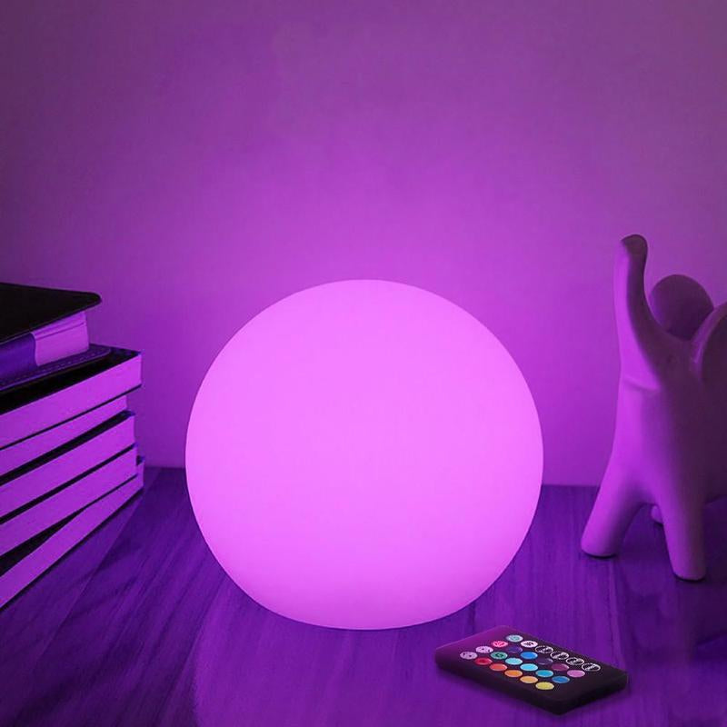 Color-Changing 6 Inch LED Ball Lights with Remote - 16 Colors, 4 Modes, and 8 Brightness Levels for Bedroom Ambiance and Summer Gifts