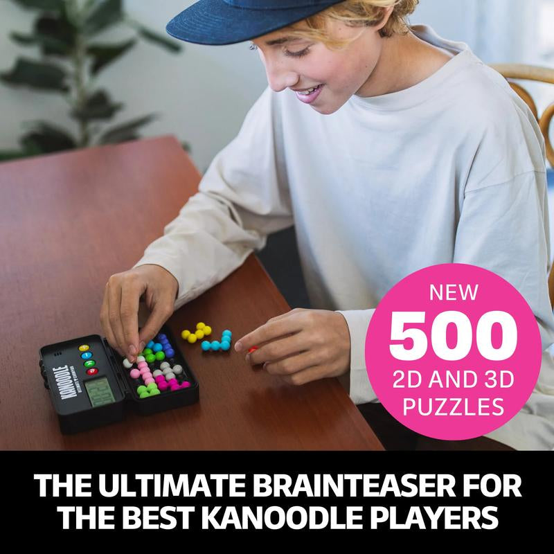 Kanoodle Ultimate Champion - 500 Brain-Boosting Puzzles for Ages 7+, 2D & 3D Modes, Perfect Gift for Visual and Spatial Reasoning Skills!