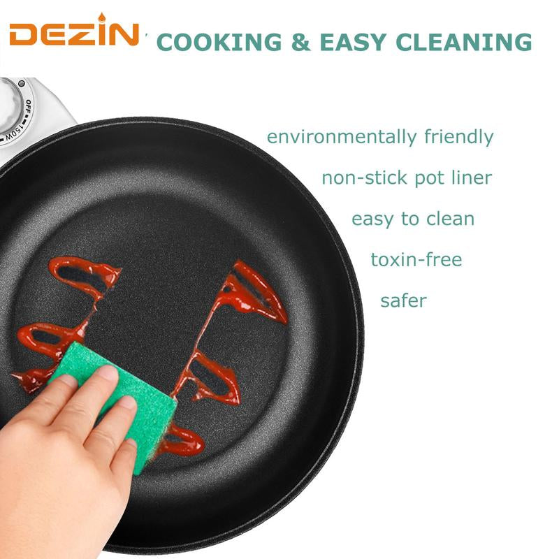 Dezin Spring Sales Electric Pot, Non-Stick Sauté Pan, Mini Electric Fondue Pot for Cheese, Stir Fry, Roast, Steam with Power Adjustment, Perfect for Ramen, Steak, Pink (Egg Rack Included)