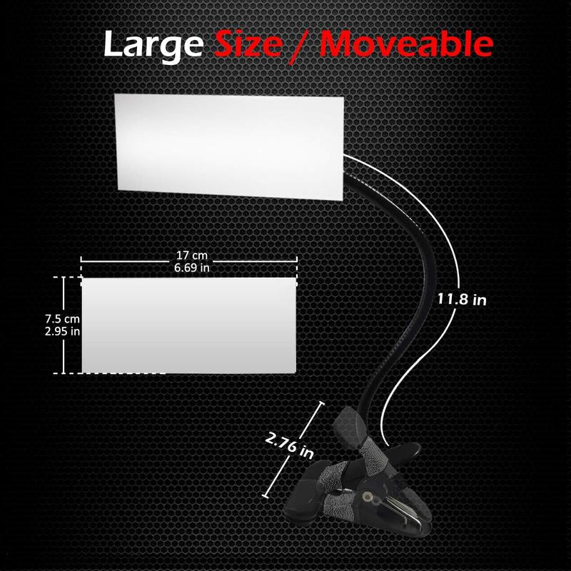 Versatile Adjustable Clip-On Convex Mirror for Selfies, Tripods, and Security - Perfect for Influencers and UGC Creators!