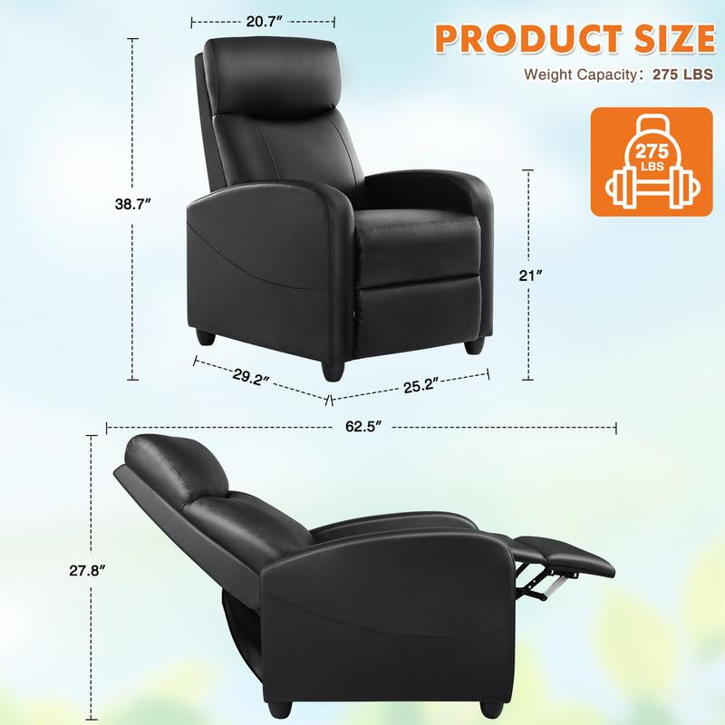 Luxurious Sweetfurniture Massage Recliner Chair - Modern Adjustable Theater Seating with Padded Comfort for Your Living Room