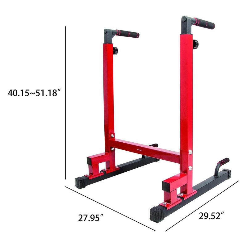 Balancefrom 500Lb Capacity Multi-Function Home Gym Dip Stand & Pull-Up Bar - Ultimate Upper Body Workout Equipment for Triceps and Strength Training
