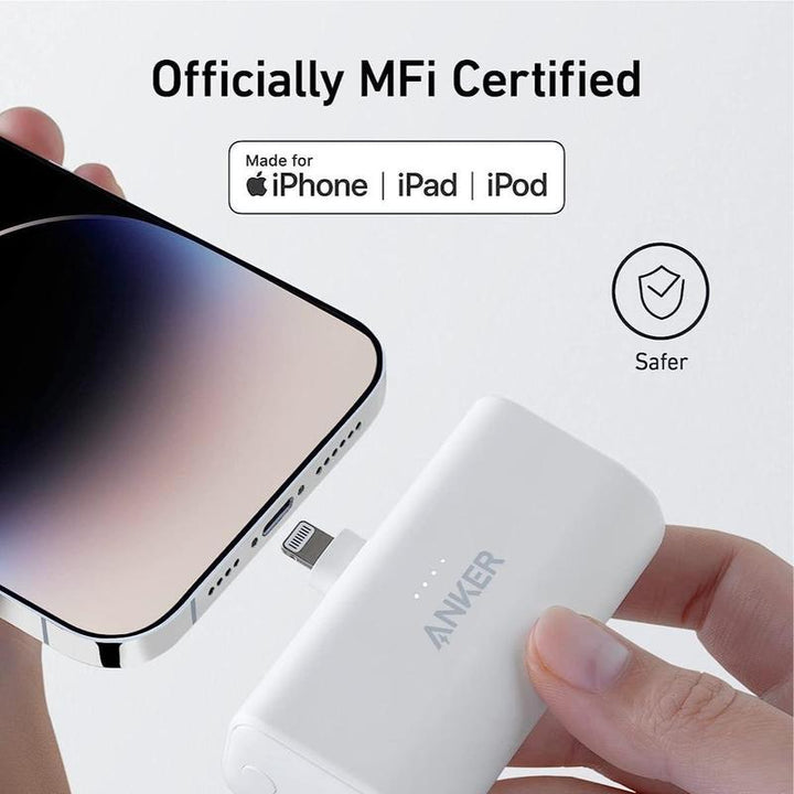 Anker Nano Power Bank, 12W Built-In Lightning Connector and 22.5W Built-In USB-C Connector, for Iphone 14/13/12 Series