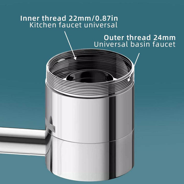 Revolutionary 1080° Rotating Faucet Aerator Extender - Universal Splash Filter for Kitchen & Bathroom Sinks!
