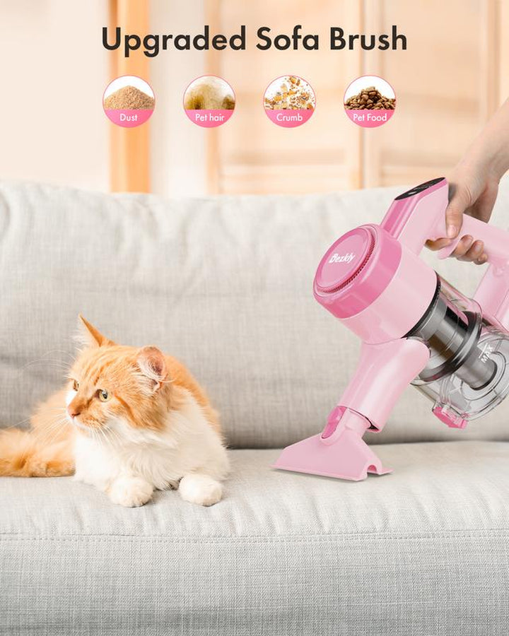 Dezkly 300W Cordless Vacuum Cleaner - 23Kpa Powerful Suction, 48 Mins Runtime, Lightweight Stick with LED Display & Sofa Brush for Effortless Cleaning on Hard Floors, Carpets & Pet Hair