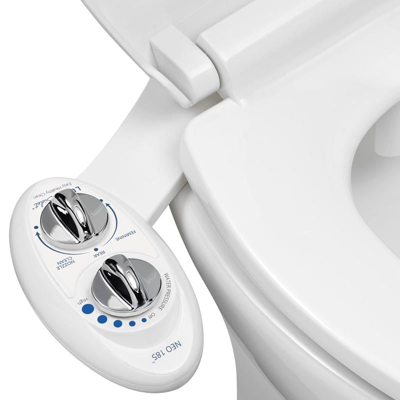 LUXE NEO 185 Bidet Attachment - Self-Cleaning Dual Nozzle, Adjustable Water Pressure for Ultimate Comfort and Hygiene