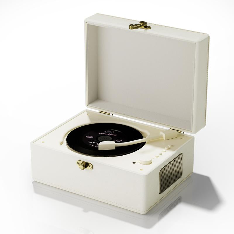Yintiny Portable Bluetooth 5.0 CD Player with Speaker - Retro Suitcase Design for Home Use【Soft Voice】, Model CD2-LH168