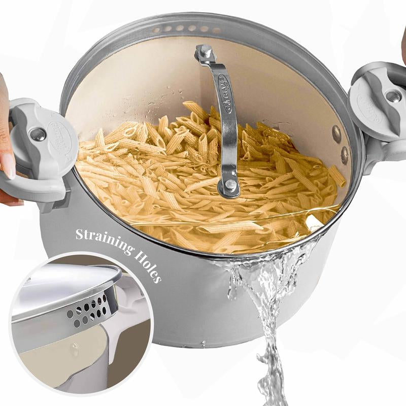 Ultimate Pasta Pot with Strainer Lid - Cook Perfect Pasta Every Time!