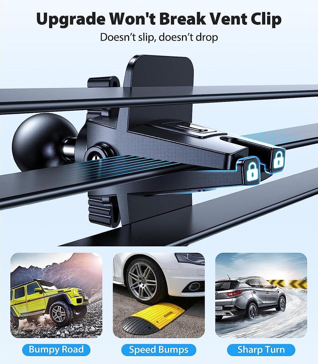 MagSafe Magnetic Car Phone Holder - Enhanced 360° Adjustable Vent Mount for iPhone 16 Pro Max, 15, 14, 13, 12, Plus & Mini