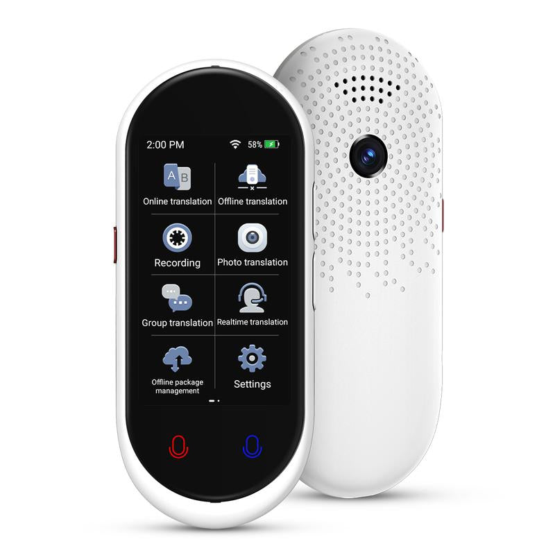 Vormor Portable Language Translator Device - 138 Languages, 3.1" Screen, Smart Voice & Photo Translation, Rechargeable & Multifunctional for Travel, Learning & Office Use