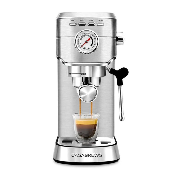 CASABREWS CM5418BC Espresso Machine - 20 Bar Pressure, Milk Frother & Compact Design for Perfect Coffee Extraction